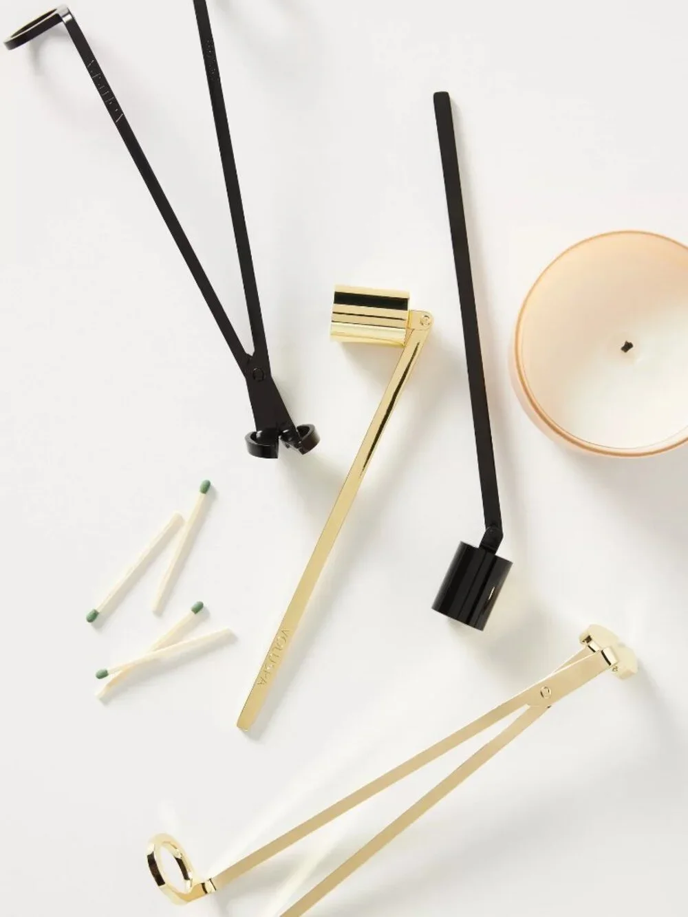 Voluspa Candle Snuffer and Wick Trimmer Set - Black